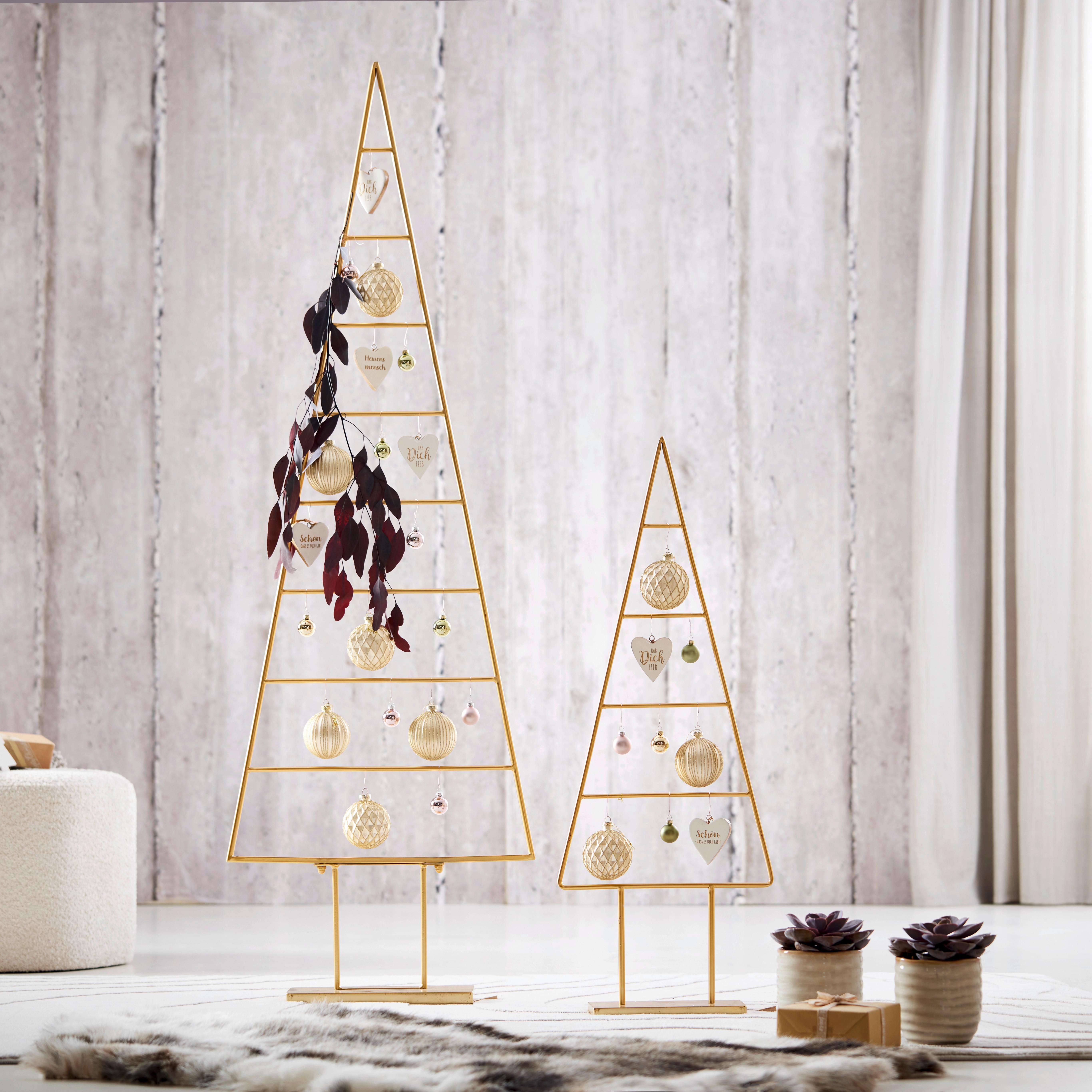DEKORAČNÍ STROMEK GOLDIE - barvy zlata, Konvenční, kov (50/152/15cm) - Modern Living