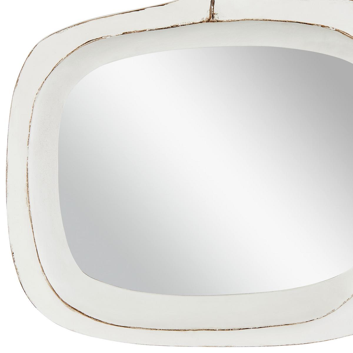 Dekospiegel Florecio 26x29 cm Weißer Rahmen - Weiß, Basics, Glas/Holzwerkstoff (26/29/2,5cm) - Luca Bessoni