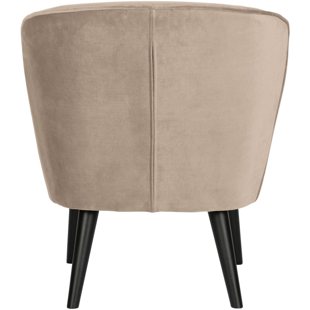 Sessel Sara Khaki B: 59cm - Khaki/Schwarz, Design, Textil (59/71/70cm) - Livetastic