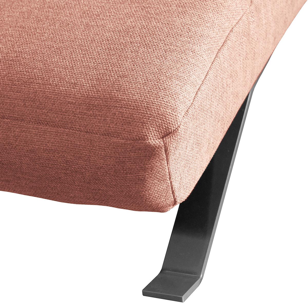 Relaxliege Swing Silver Lachsfarben B: 65 cm - Silberfarben/Lachsfarben, Design, Textil (65/65/171cm) - Livetastic