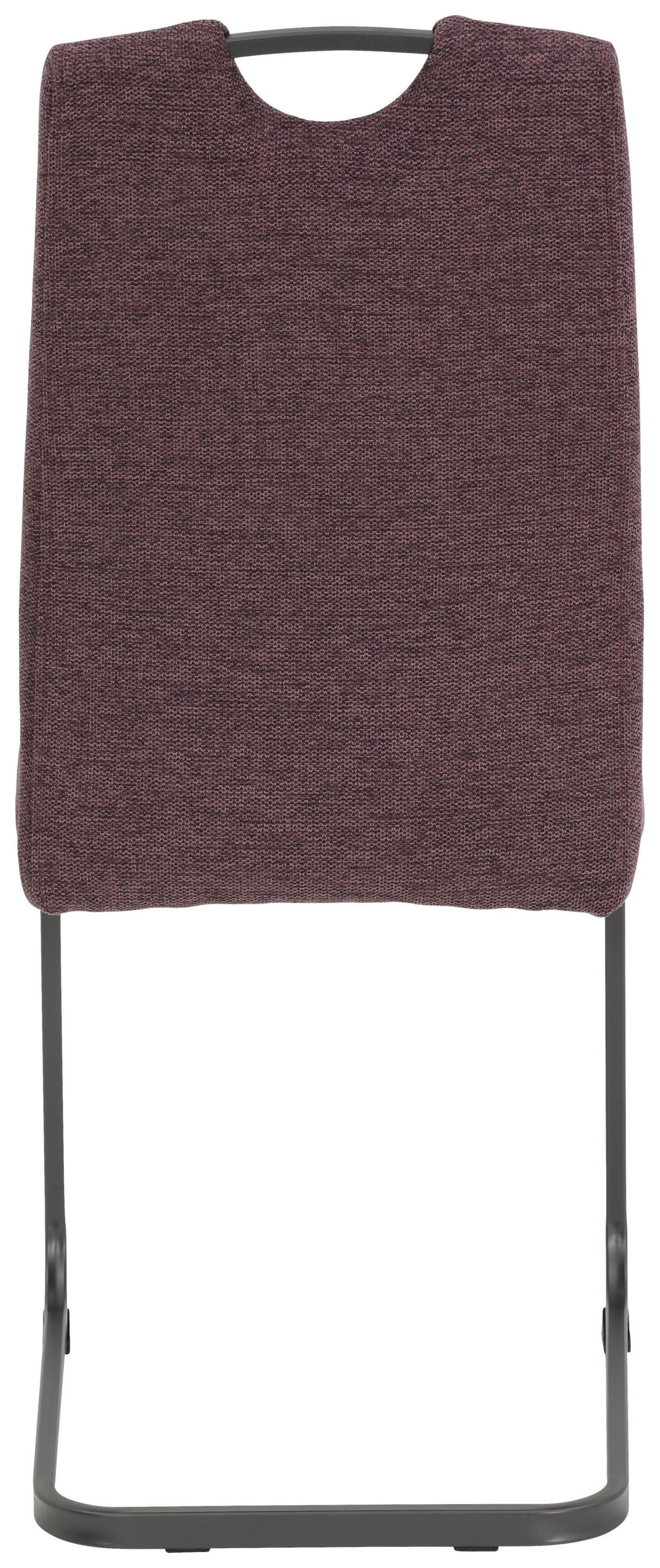 Schwingstuhl-set Britta S Dunkelrot - Grau/Dunkelrot, MODERN, Textil/Metall (44/100/59cm) - MID.YOU