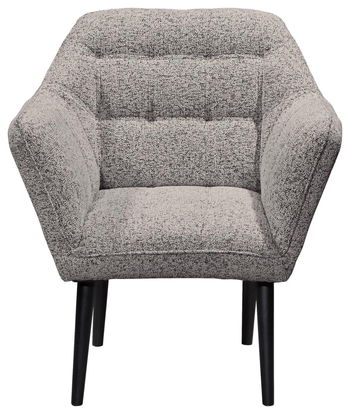 Sessel Lynn Grau B: 84 cm - Schwarz/Grau, KONVENTIONELL, Textil (84/87/70cm) - MID.YOU