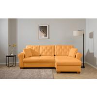 Ecksofa Arles, Gelb 35 S: 266x161 Cm - Gelb/Buchefarben, Design, Textil (266/161cm) - MID.YOU