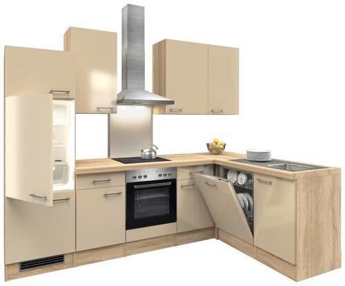 Eckküche Nepal mit Geräten B: 280 cm Kaschmir/Eiche Dekor - Kaschmir/Sonoma Eiche, MODERN, Holzwerkstoff (280/170cm) - FlexWell