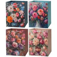 Geschenktasche Happy Flower L - Multicolor, Basics, Papier (26/32/12cm)