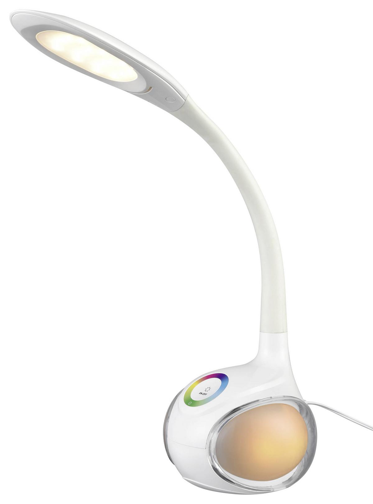 Lampa LED na psací stůl Nihat V:51cm, 5 Watt - bílá, plast (13,5/53cm) - Mömax