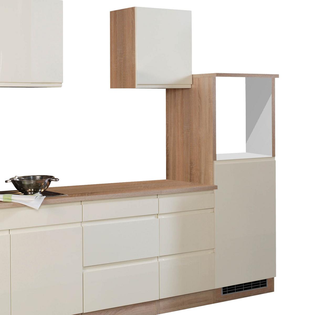 Küchenzeile Cardiff ohne Geräte 270 cm Creme - Creme/Sonoma Eiche, Basics, Holzwerkstoff (270cm) - Held