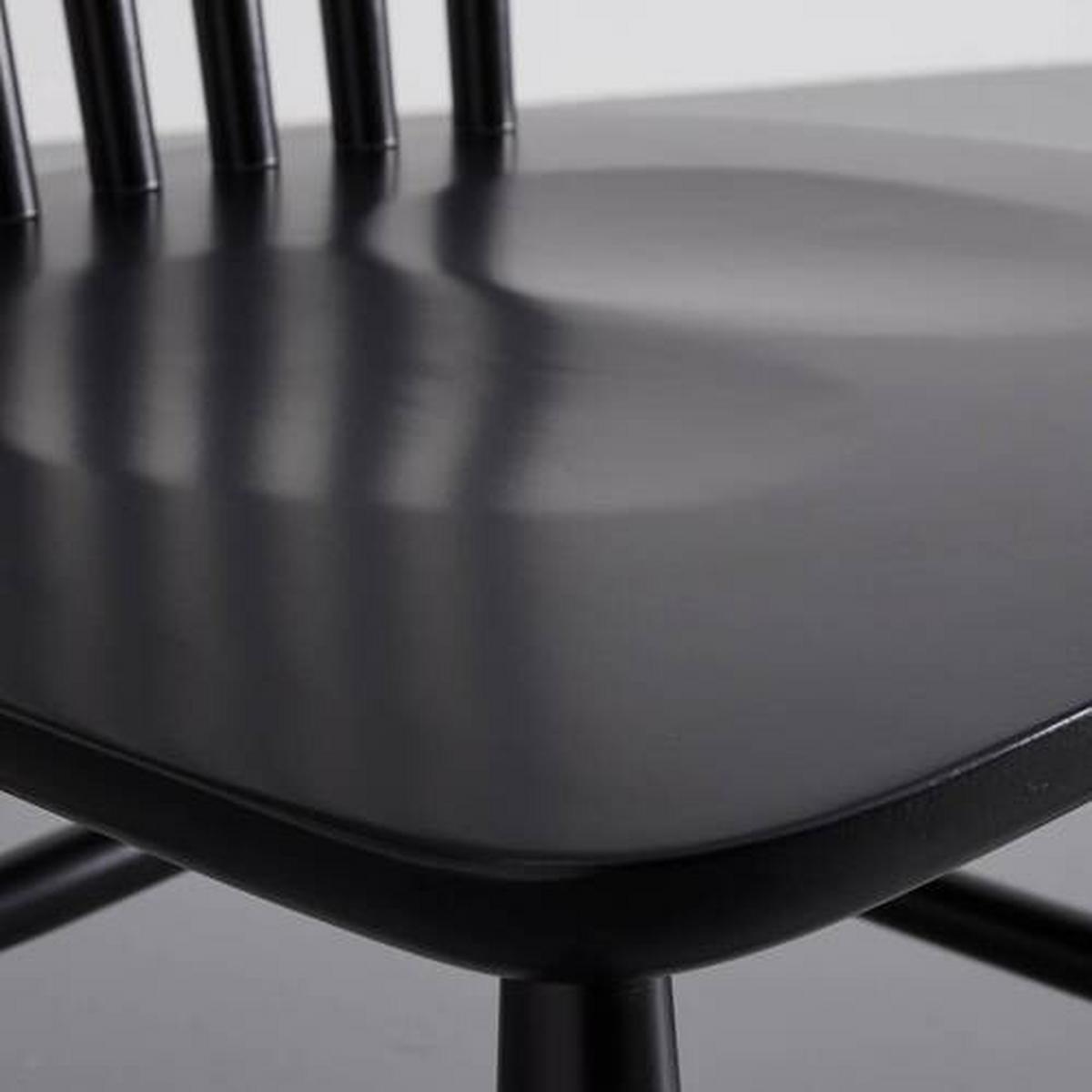 Sada židlí z masivu PEDRO černá 2ks - černá, Moderní, dřevo (48/89/52cm) - Bessagi Home