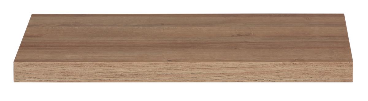 Waschtisch-Abdeckplatte Bavelli 63x44,5 cm Eiche Dekor - Eichefarben, KONVENTIONELL, Holzwerkstoff (63/4/44,5cm)