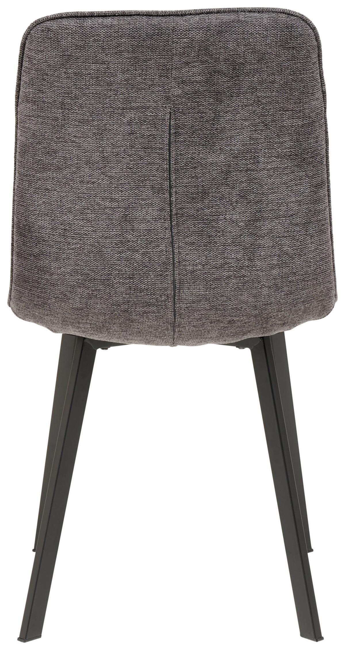 Tischgruppe Mackay 5-Tlg. Metall/Textil Grau, B: 140cm - Grau, KONVENTIONELL, Holzwerkstoff/Textil (140/46/75/88/80/57cm) - MID.YOU