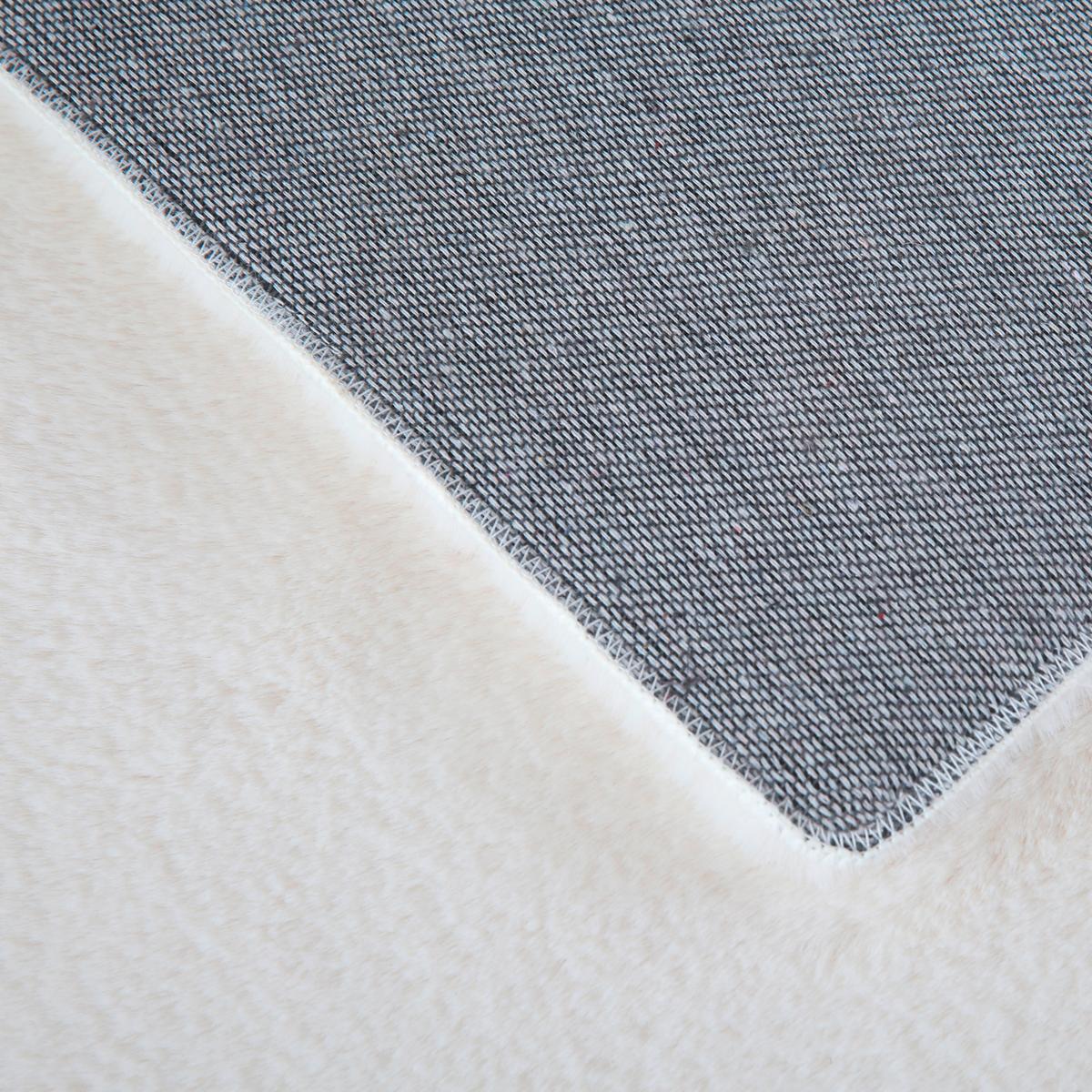 Hochflorteppich, Creme, F:4mm Pouffy - Creme, Basics, Textil (120/170cm)