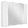 Drehtürenschrank Skyla Weiß/Glas B: 271 cm - Weiß, MODERN, Holzwerkstoff (271/210/54cm) - Rauch Möbel
