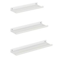 Wandregalset Weiß B: 40 cm - Weiß, Basics, Metall (40/2,5/9,5cm)