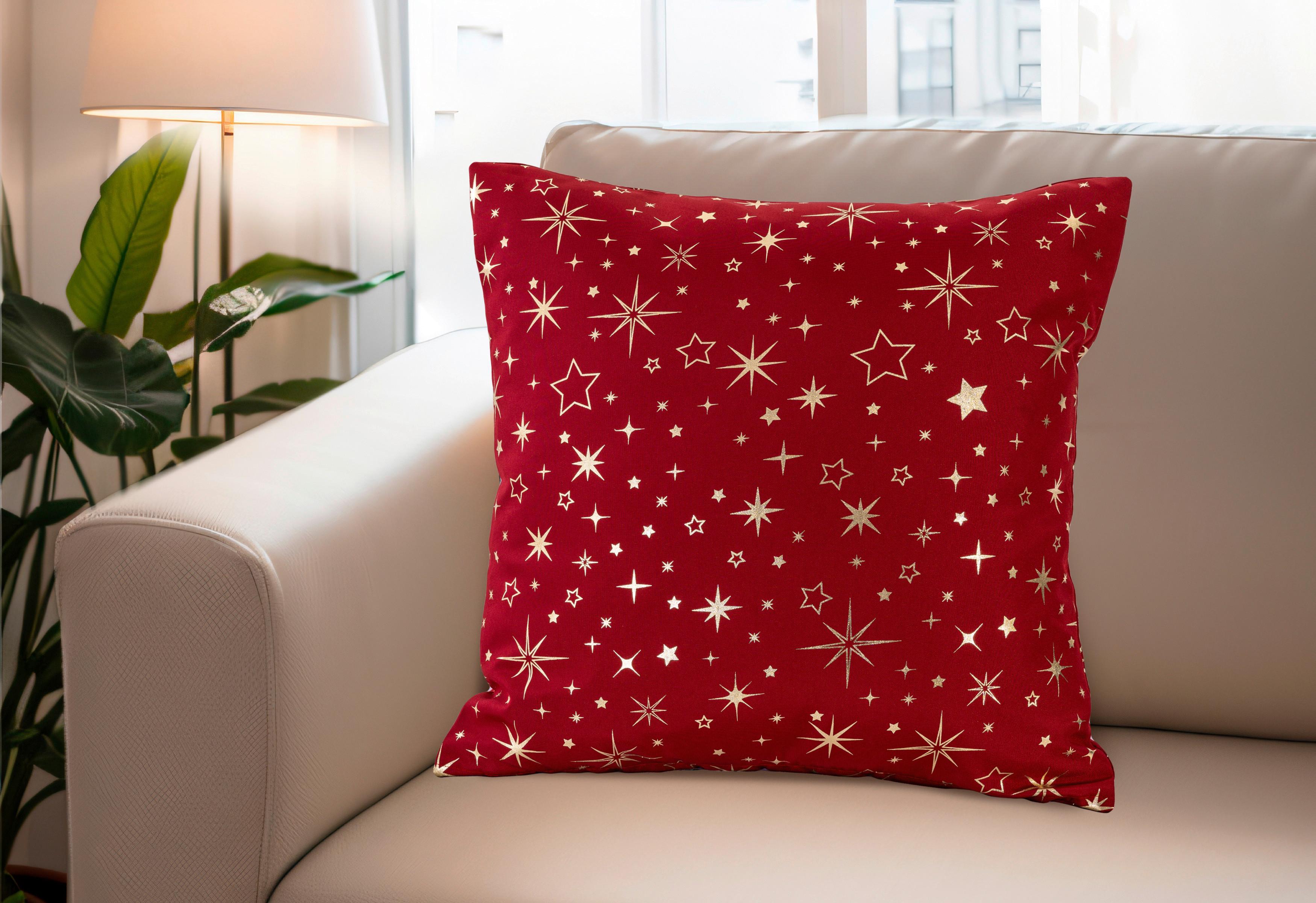 Zierkissen Alaska - Hellrot/Goldfarben, ROMANTIK / LANDHAUS, Textil (45/45cm) - James Wood