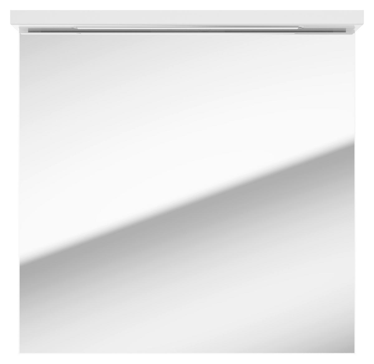 Spiegelschrank Rima Mit Led 1 Tür BxHxT: 61x60x20 cm - Weiß, Basics, Glas/Holzwerkstoff (61/60/20cm) - MID.YOU