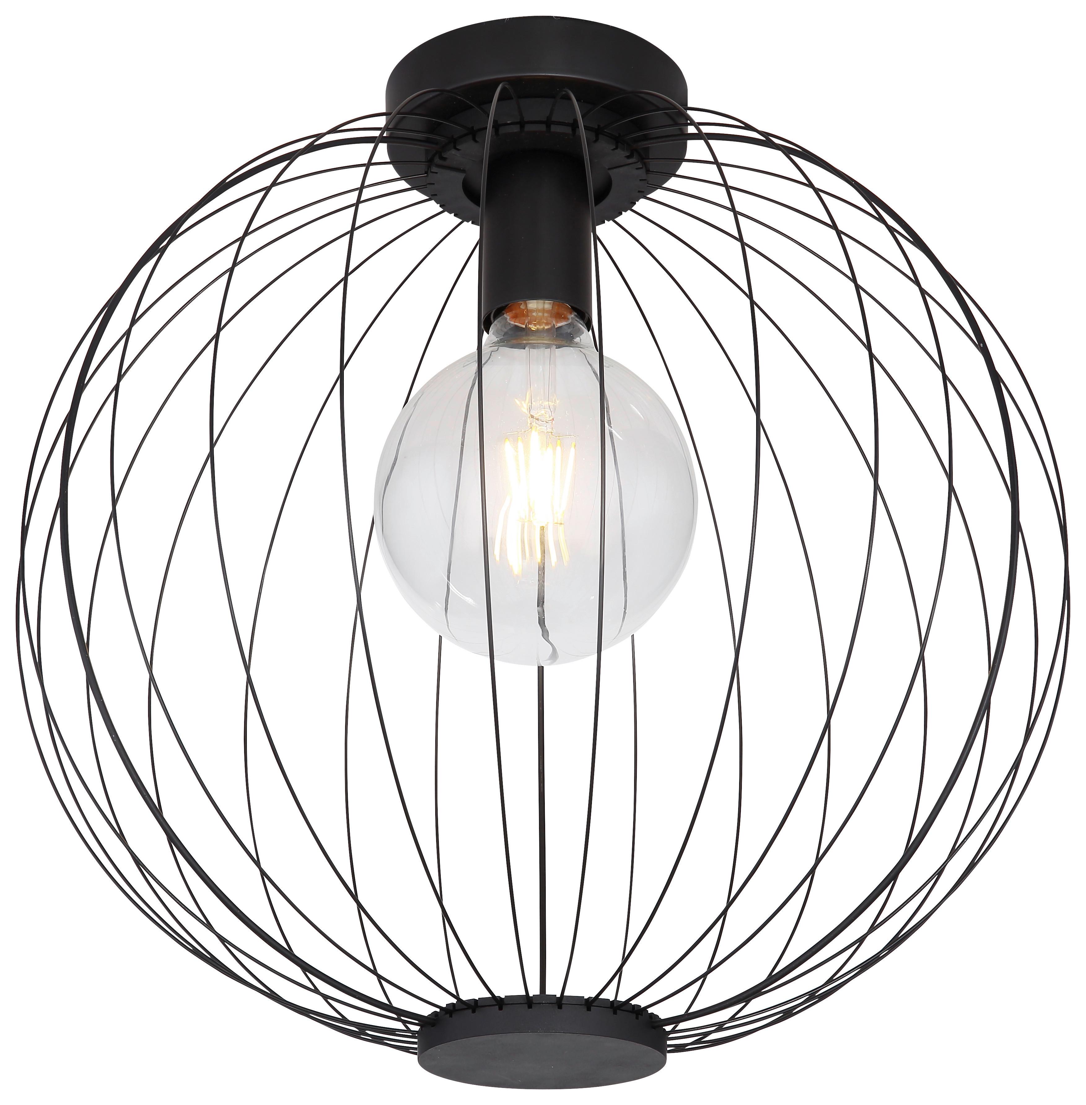 Deckenleuchte Roza Ø 40 cm - Schwarz, Trend, Metall (40/37,5cm) - Globo