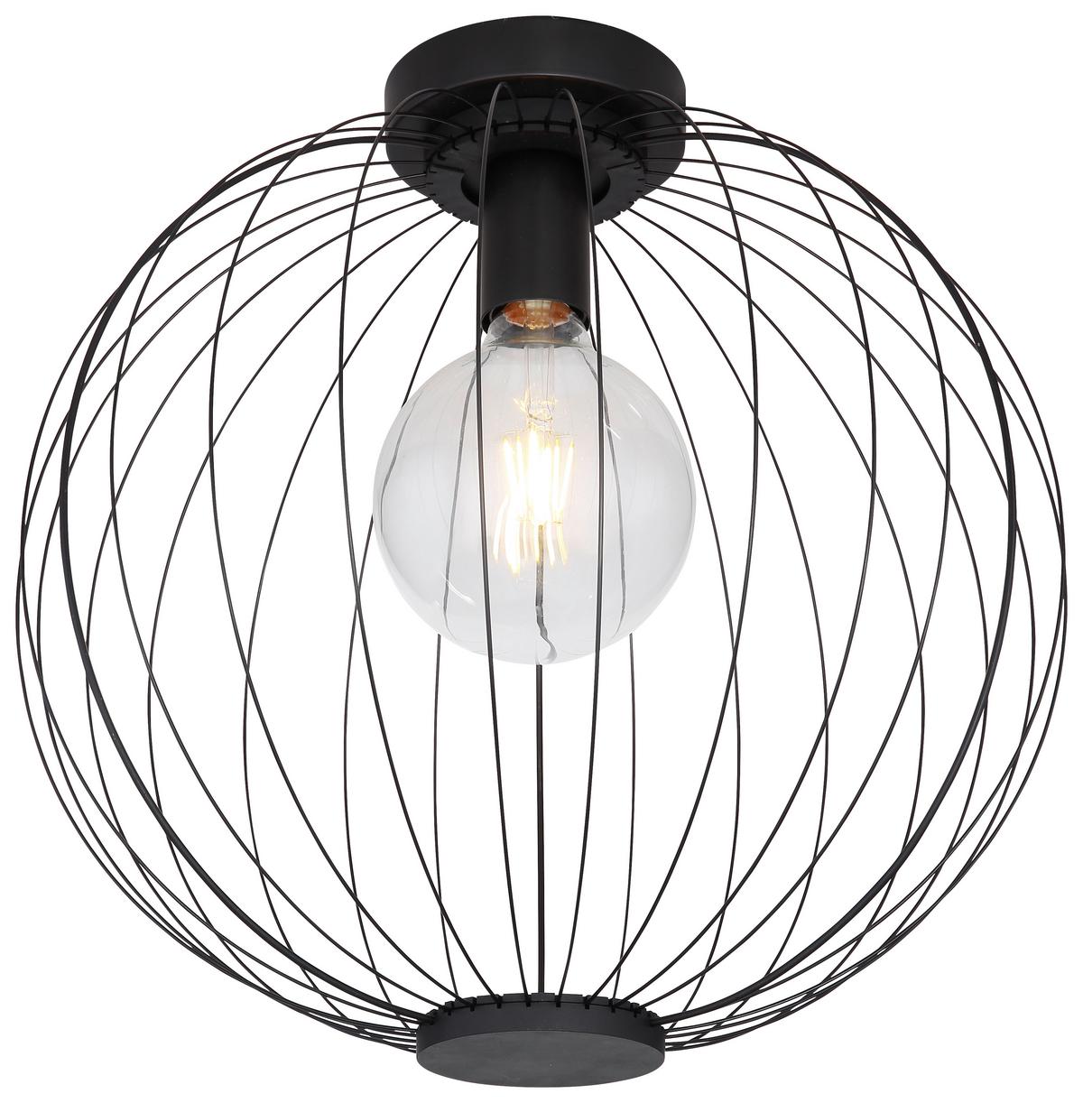 Deckenleuchte Roza Ø 40 cm - Schwarz, Trend, Metall (40/37,5cm) - Globo