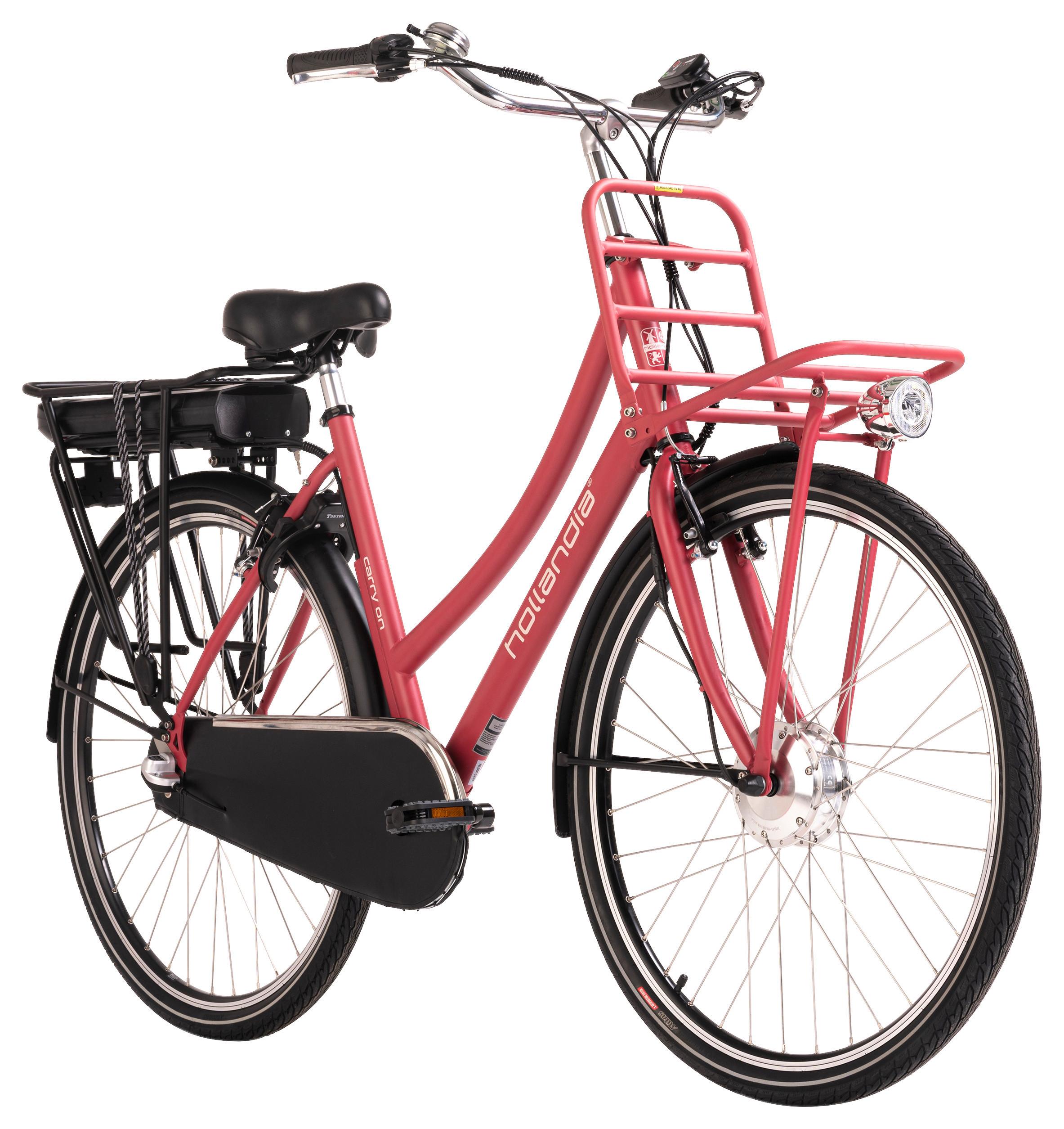 E-bike City Damen Carry On 28 Zoll 120 Km - Rot, Basics, Metall (180/70/100cm)