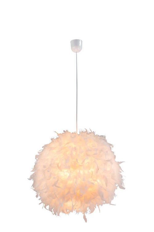 Závěsné svítidlo Katunga - bílá, Basics, textil/plast (45/120cm)