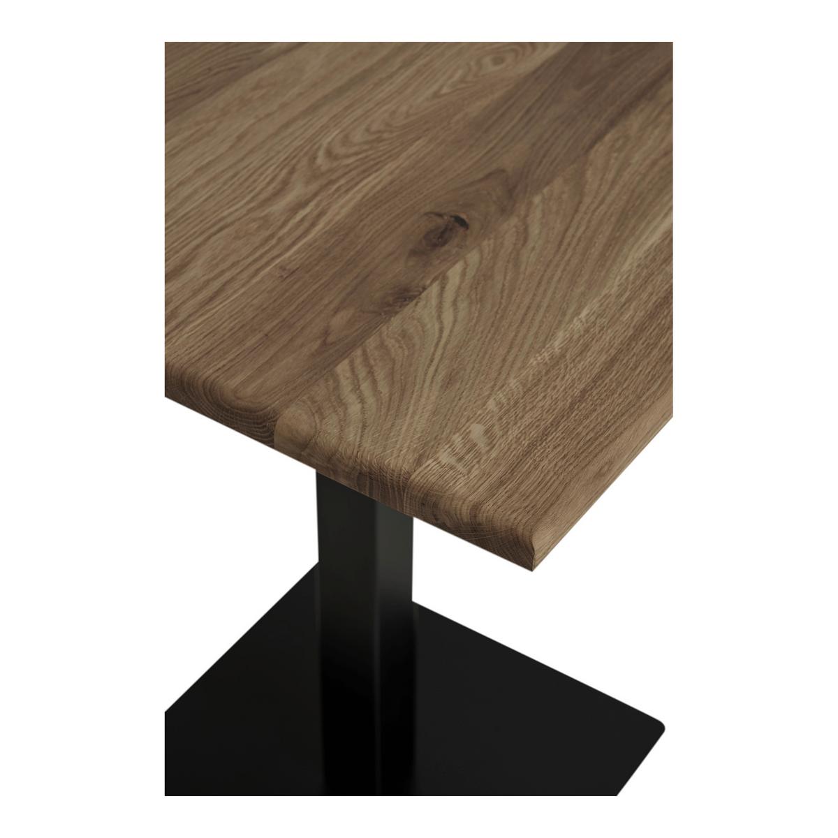 Bistrotisch Lignano B: 70 Cm Eiche Dunkel Dekor Schwarz - Eiche dunkel/Schwarz, MODERN, Holz/Metall (70/75/70cm) - MID.YOU