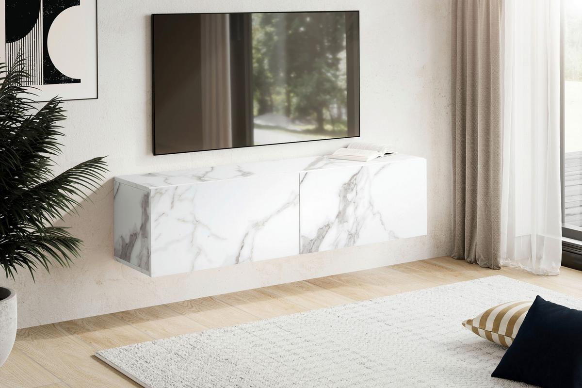 Lowboard Weiß B: 120 cm - Weiß, Design, Holzwerkstoff (120/30/30cm) - MID.YOU