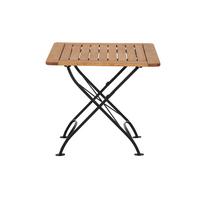 Gartentisch Klappbar Robinienholz/Metall L 80 cm - Robinienfarben/Schwarz, KONVENTIONELL, Holz/Metall (80/80/78cm) - Siena Garden