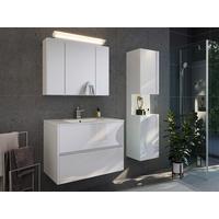 BADEZIMMER Limes, Weiß HG B: 80 cm - Weiß Hochglanz/Weiß, Basics, Keramik/Holzwerkstoff (80cm) - MID.YOU