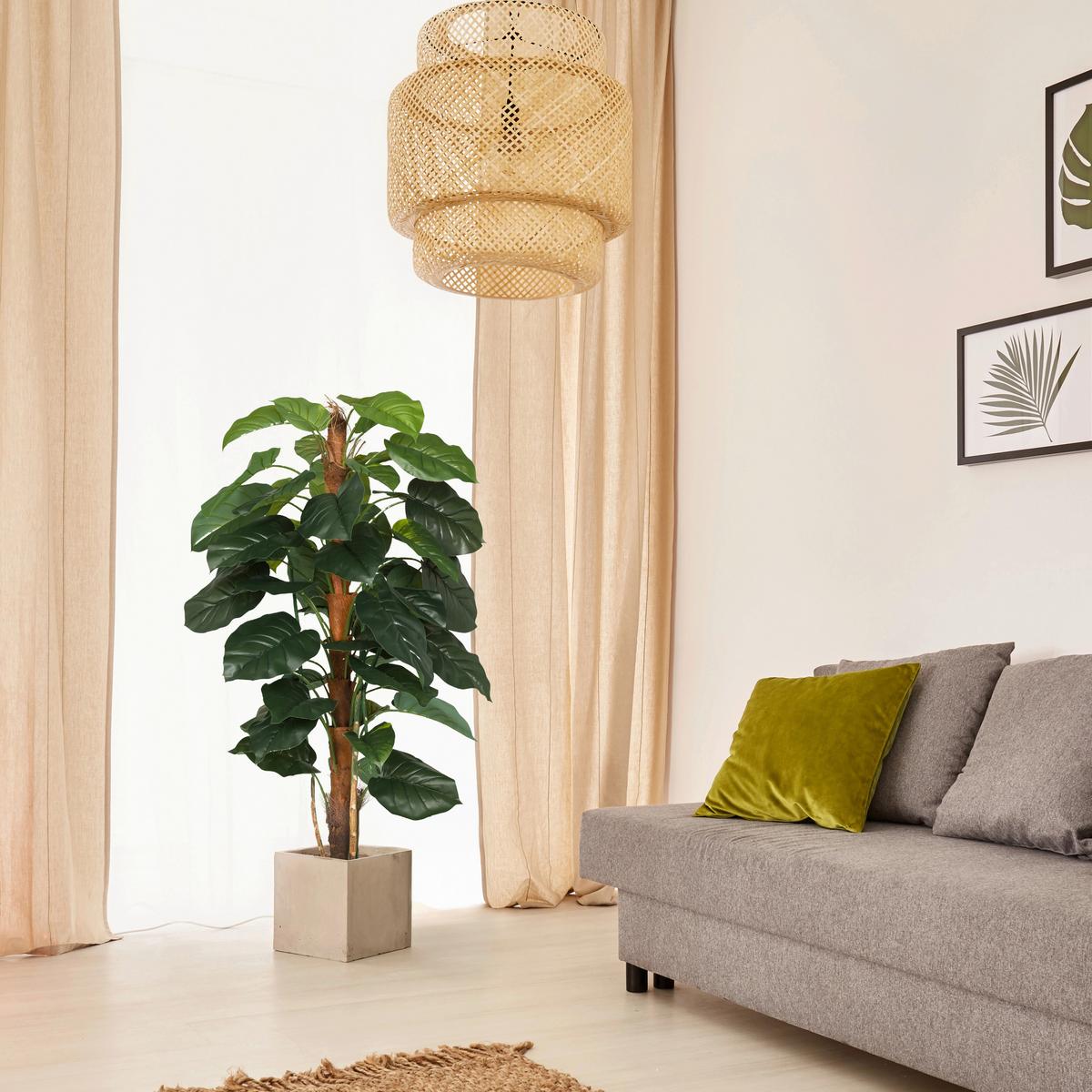 Kunstpflanze Braun/grün B: 67 Cm - Weiß/Braun, MODERN, Kunststoff (67/155/60cm) - MID.YOU