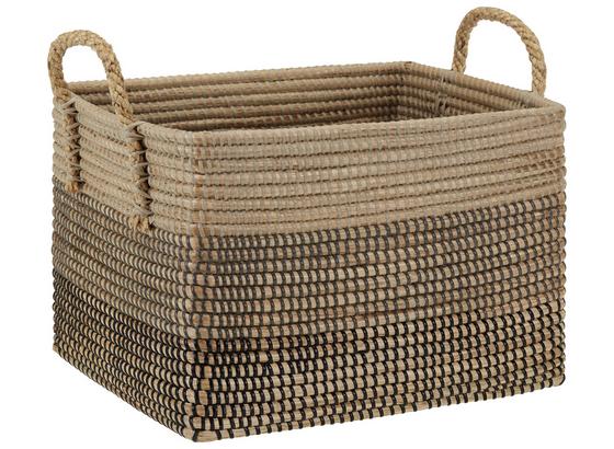 Korb Gavino XL - Hellgrau/Schwarz, MODERN, Naturmaterialien/Kunststoff (34/29/25cm) - Luca Bessoni Korb Gavino XL - Hellgrau/Schwarz, MODERN, Naturmaterialien/Kunststoff (34/29/25cm) - Luca Bessoni