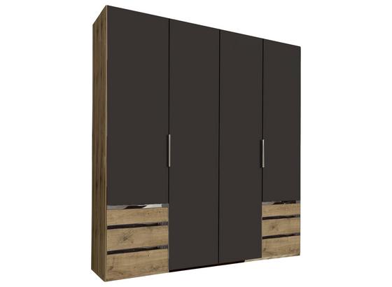 Drehtürenschrank mit Schubladen 200cm Level 36a, Graphit Dekor - Eichefarben/Graphitfarben, MODERN, Holzwerkstoff (200/216/58cm) Drehtürenschrank mit Schubladen 200cm Level 36a, Graphit Dekor - Eichefarben/Graphitfarben, MODERN, Holzwerkstoff (200/216/58cm)
