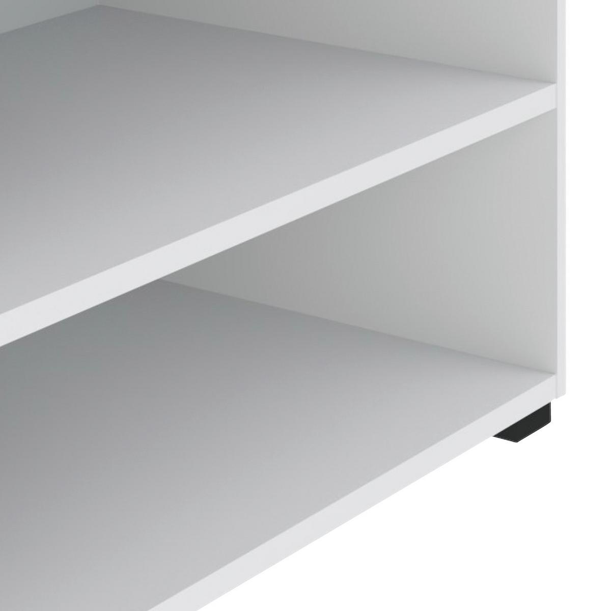 REGÁL UNIT-ELEMENTS MAXI - bílá/černá, Moderní, kompozitní dřevo (91,2/89,6/40cm) - Ondega