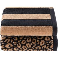 HANDTUCHSET MELINA - 2ER PACK - Beige/Schwarz, ROMANTIK / LANDHAUS, Textil (50/90cm) - James Wood