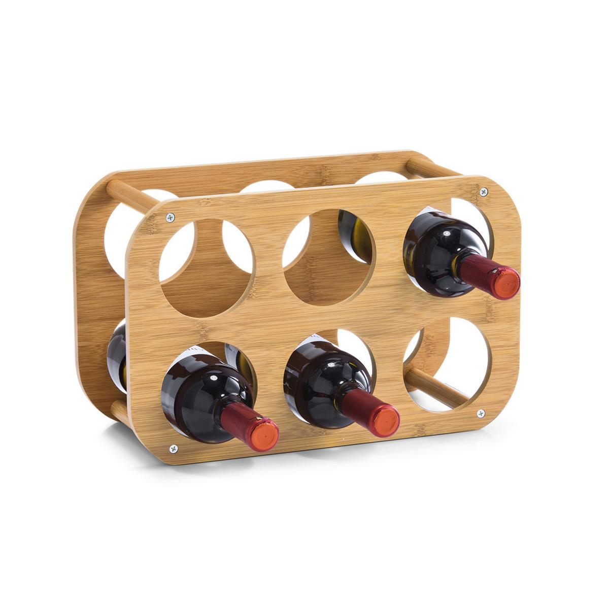 Weinregal Naturfarben Bambus ca. 38x24x16 cm - Naturfarben, Basics, Holz (38/24/16cm) - Zeller Present