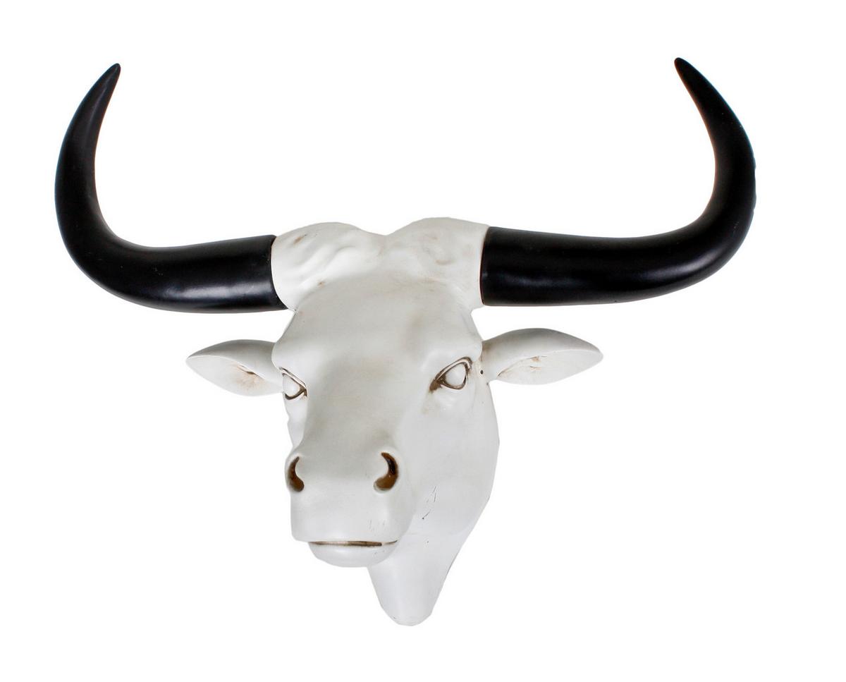 Geweih Schwarz Weiß B: 42,5 Cm - Schwarz/Weiß, Basics, Kunststoff (42,5/25/53,5cm)