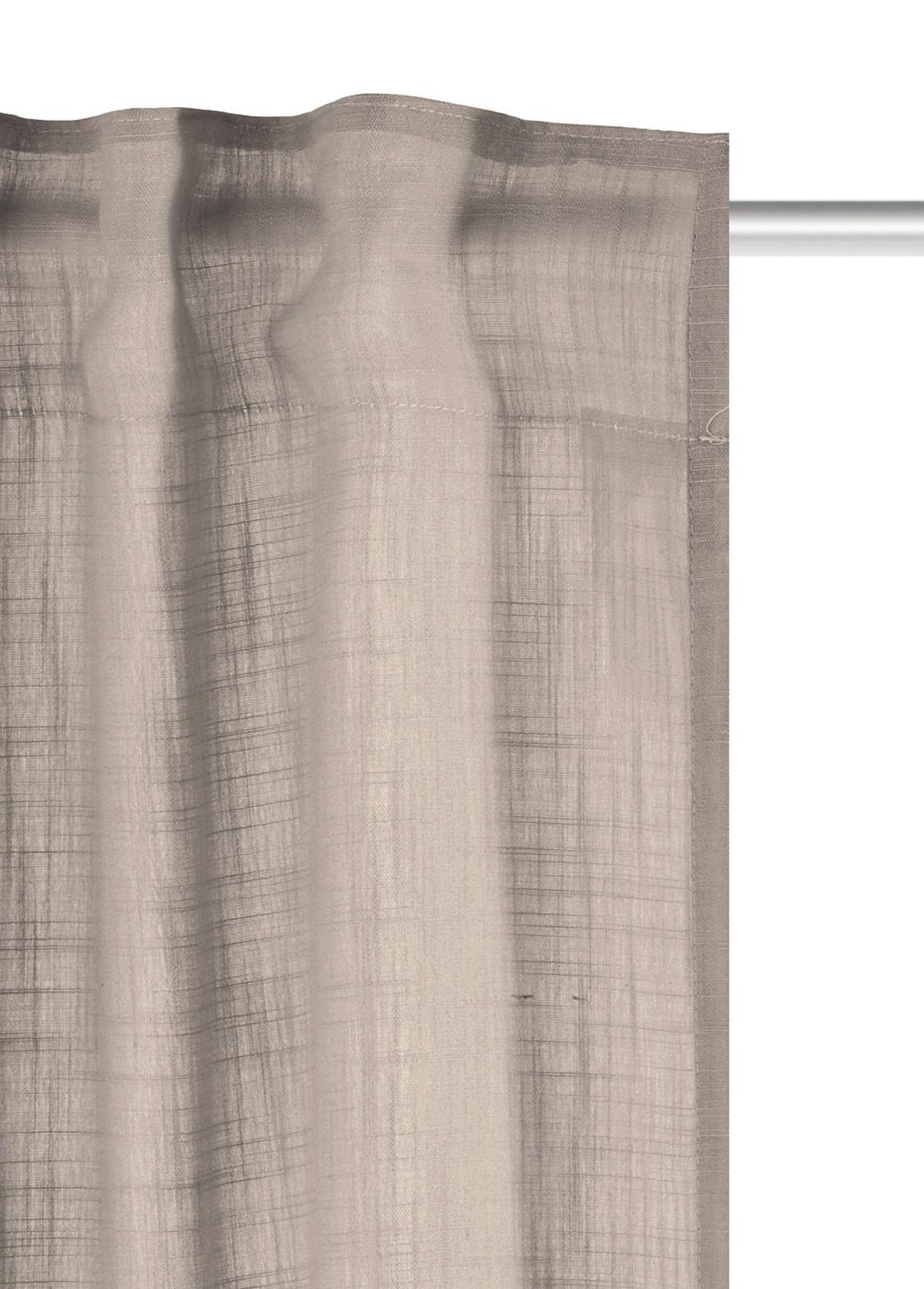 FERTIGVORHANG SOFTY 2ER SET - Taupe, Basics, Textil (140/245cm)