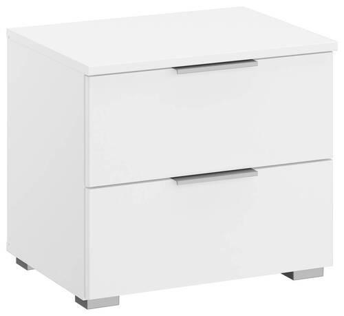 Nachtkästchen Weiß H: 43 cm Alabama - Alufarben/Weiß, MODERN, Holzwerkstoff (47/43/42cm) - Rauch Möbel