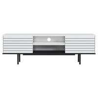 Lowboard Apollo TV-Schrank - Walnussfarben/Schwarz, Design, Holzwerkstoff (160/50,5/35cm) - Livetastic