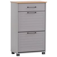 SCHUHSCHRANK JELDA SCHUHSCHRANK - Platinfarben/Schwarz, Holzwerkstoff (62/102/34,1cm) - MID.YOU