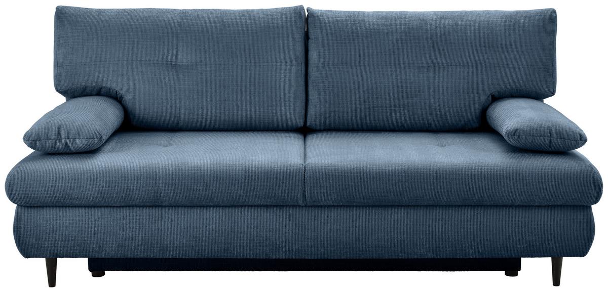 Schlafsofa Virgo - Blau/Schwarz, KONVENTIONELL, Textil (212/97/105cm) - MID.YOU