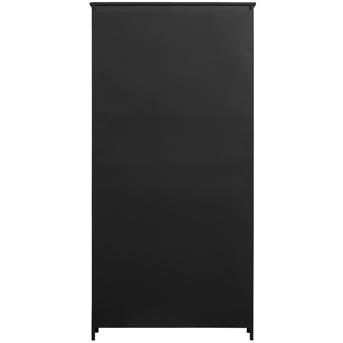 Vitrine Exhibit Schwarz B: 96 cm - Schwarz, Design, Glas/Metall (96/200/40cm) - Livetastic