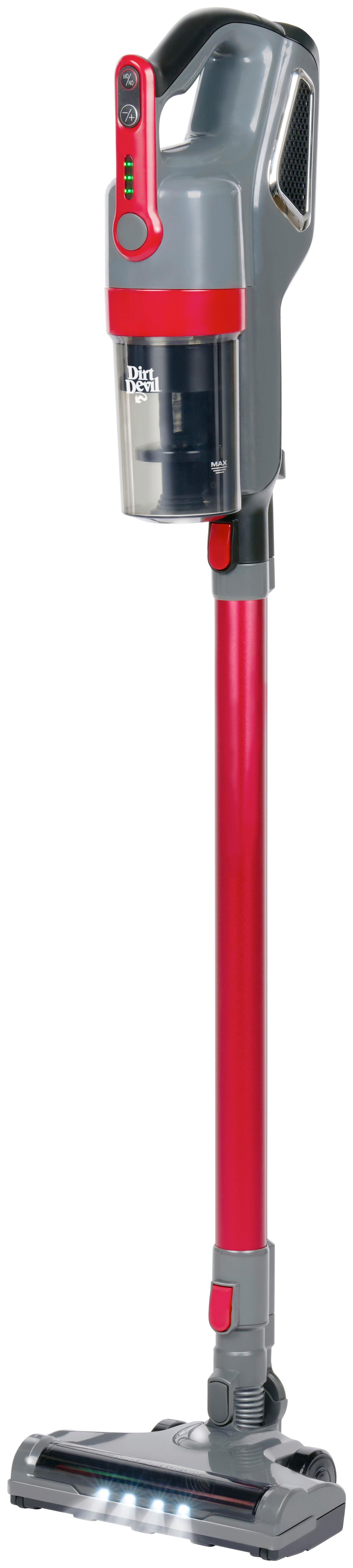 AKKU-BODENSTAUBSAUGER 1,5kg, Grau, Rot - Rot/Grau, Basics, Kunststoff/Metall (113/23/18cm) - Dirt Devil