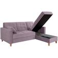 ECKSOFA Bergen - Flieder/Naturfarben, Design, Textil (231/160cm) - Luca Bessoni