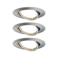 LED-Deckenleuchte Ø 9 cm 3er-Set Spot Schwenkbar - Alufarben, Basics, Metall (9cm) - Paulmann