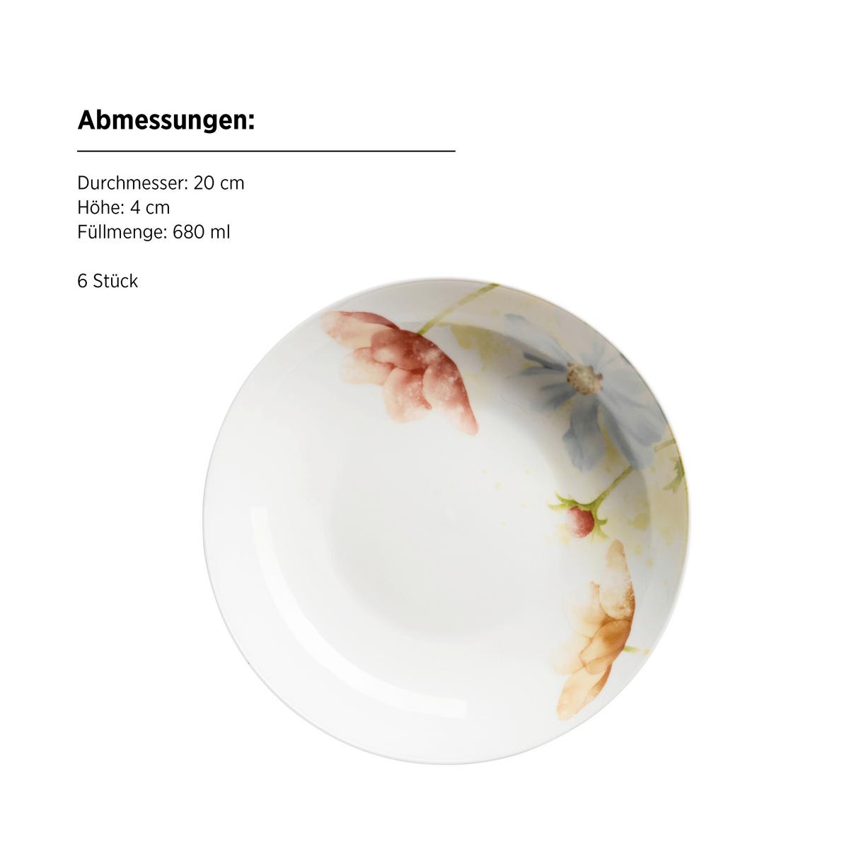 Tafelservice Amapola 18-Teilig Keramik, Weiß, 6 Personen - Weiß, Basics, Keramik - Mäser