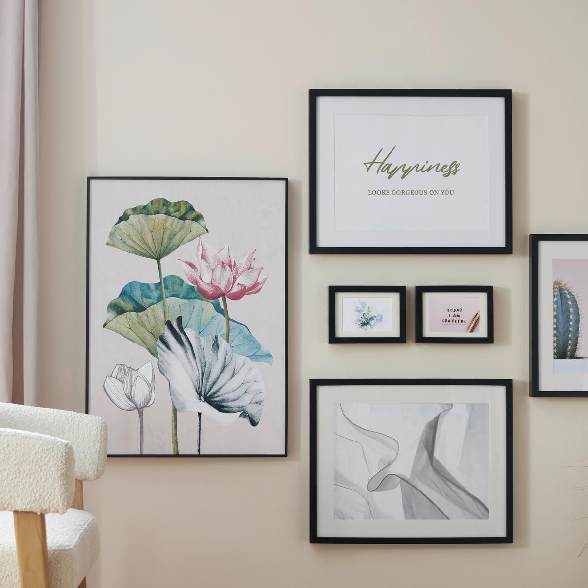 RÁM NA OBRAZY Gitta 18 x 24 cm - čierna, Modern, kompozitné drevo/sklo (18/24cm) - Modern Living