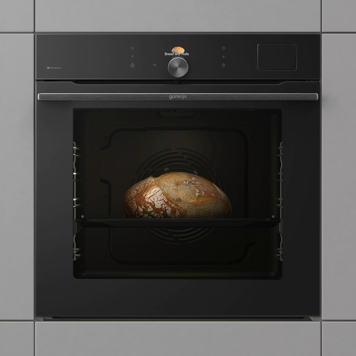 Dampfbackofen BFs6148b - Schwarz, MODERN, Glas (59,5/59,5/56,4cm) - Gorenje