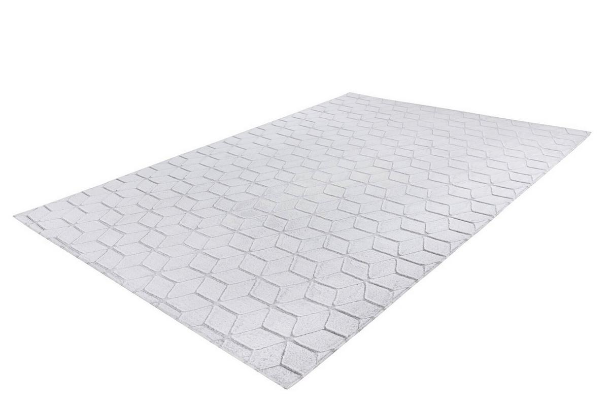 Teppich Grau, Weiß Vivica 125, Bxl: 80x150 Cm - Weiß/Grau, KONVENTIONELL, Textil (80/150cm)