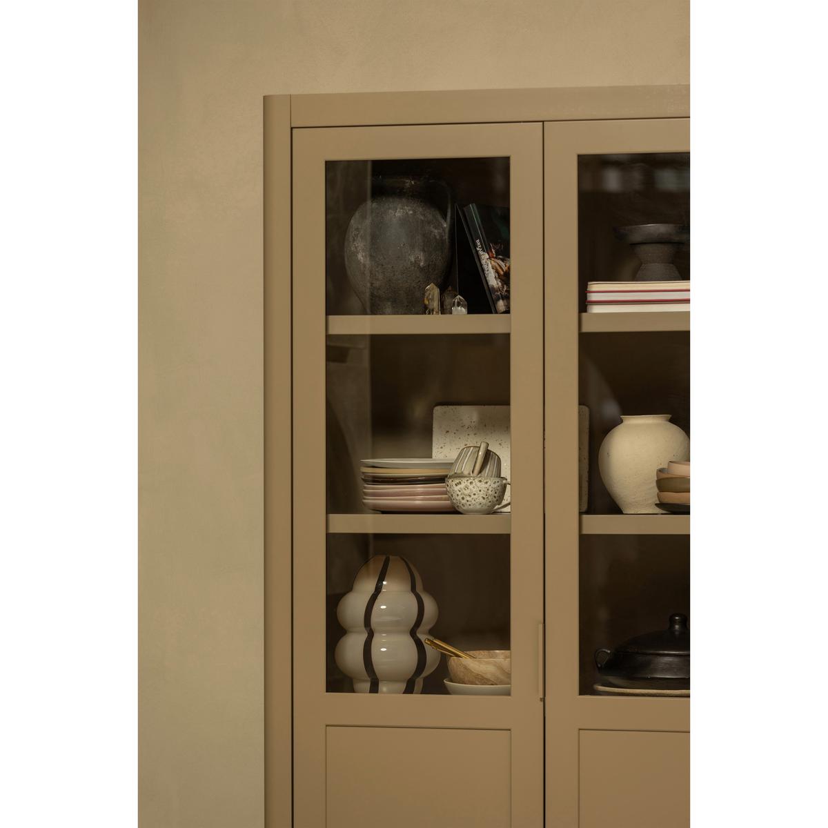 Vitrine Gunnar Schlammfarben B: 120 cm - Schlammfarben, Design, Holz (120/217/48cm) - Livetastic