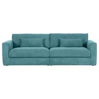 Bigsofa Manolis B: 260 Cm Petrol Cord - Petrol/Schwarz, KONVENTIONELL, Textil (260/66/115cm) - MID.YOU