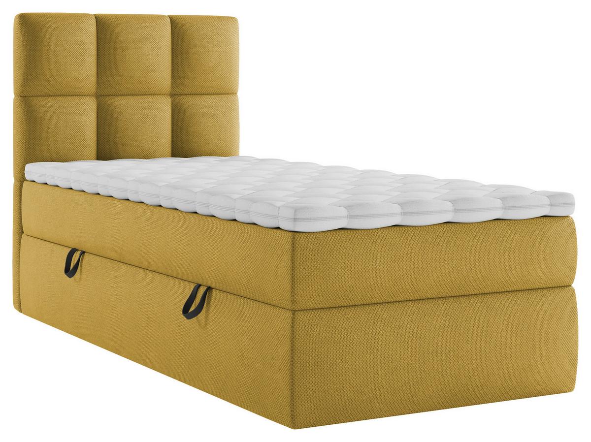 Boxbett Polly - Senfgelb/Schwarz, MODERN, Holz/Holzwerkstoff (90/200cm) - MID.YOU